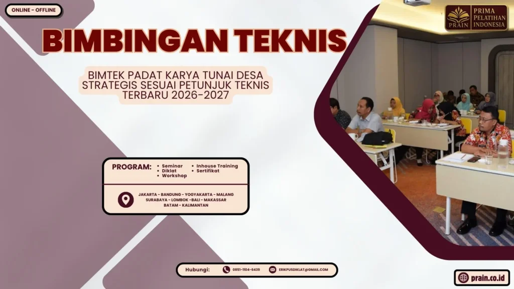 Bimtek Padat Karya Tunai Desa Strategis Sesuai Petunjuk Teknis Terbaru 2026-2027