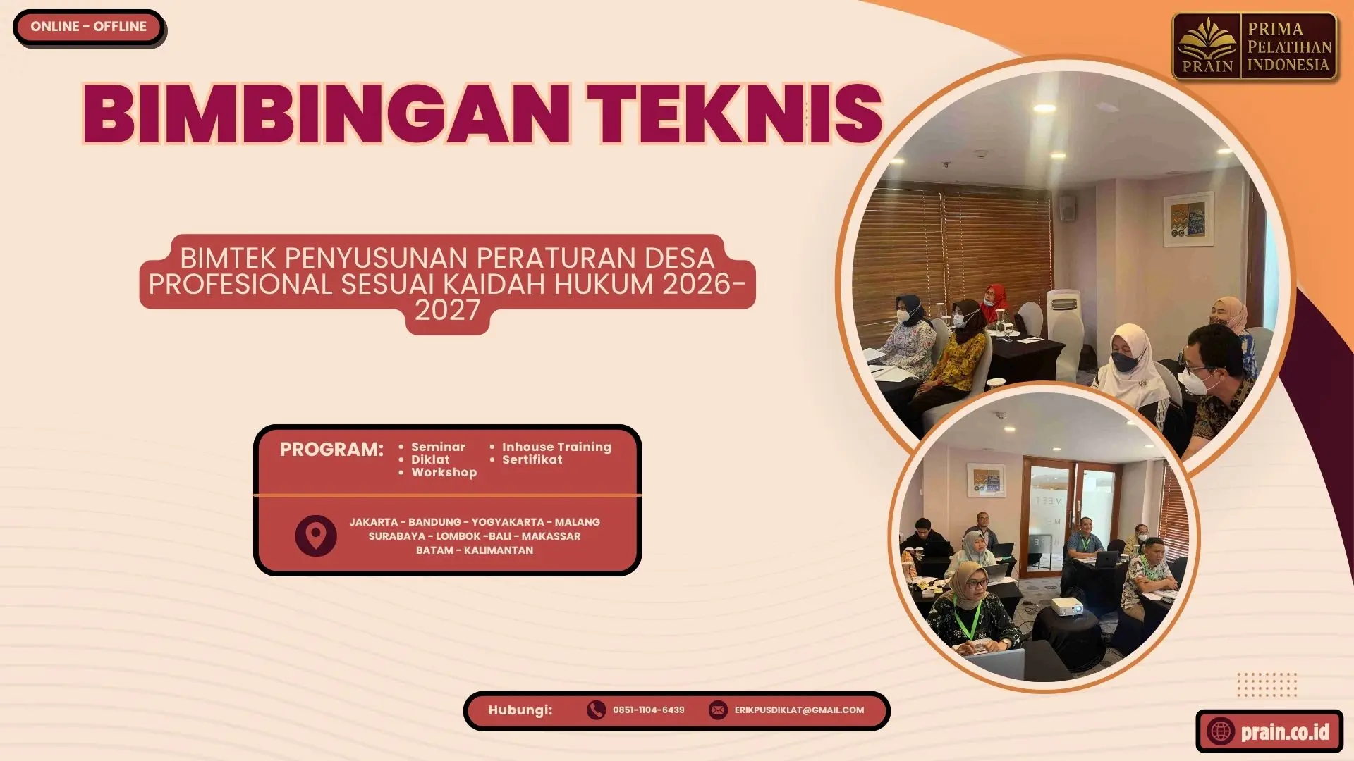 Bimtek Penyusunan Peraturan Desa Profesional Sesuai Kaidah Hukum 2026-2027