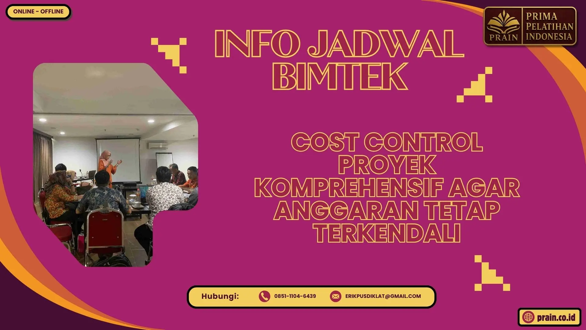 Info Jadwal Bimtek Cost Control Proyek Komprehensif agar Anggaran Tetap Terkendali 2026-2027