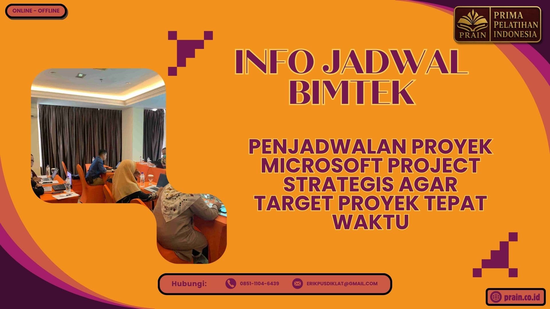 Info Jadwal Bimtek Penjadwalan Proyek Microsoft Project Strategis agar Target Proyek Tepat Waktu 2026-2027