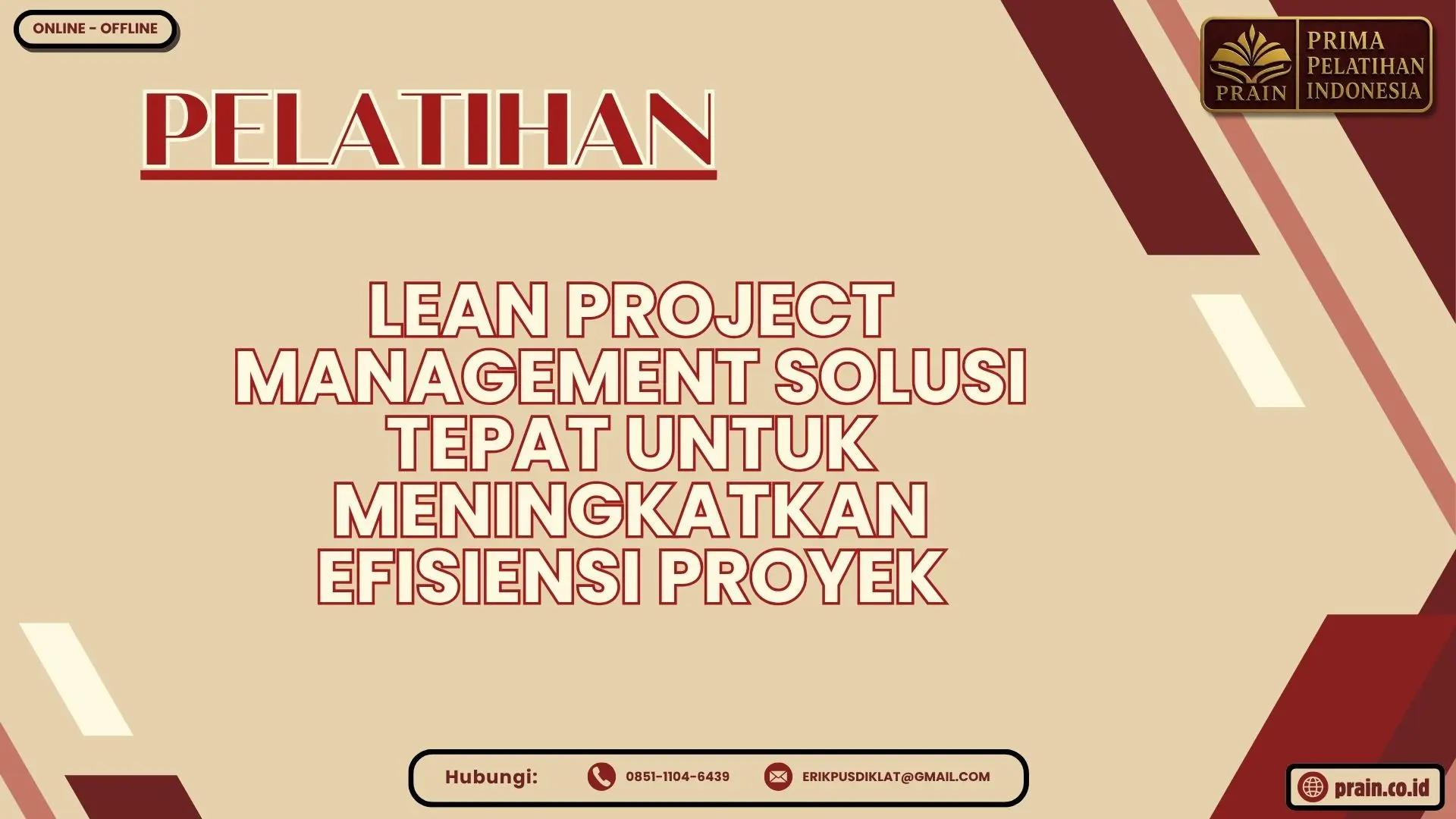 Pelatihan Lean Project Management Solusi Tepat untuk Meningkatkan Efisiensi Proyek 2026-2027