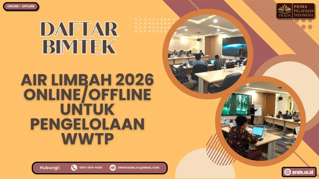 Daftar Bimtek Air Limbah 2026 Online/Offline untuk Pengelolaan WWTP